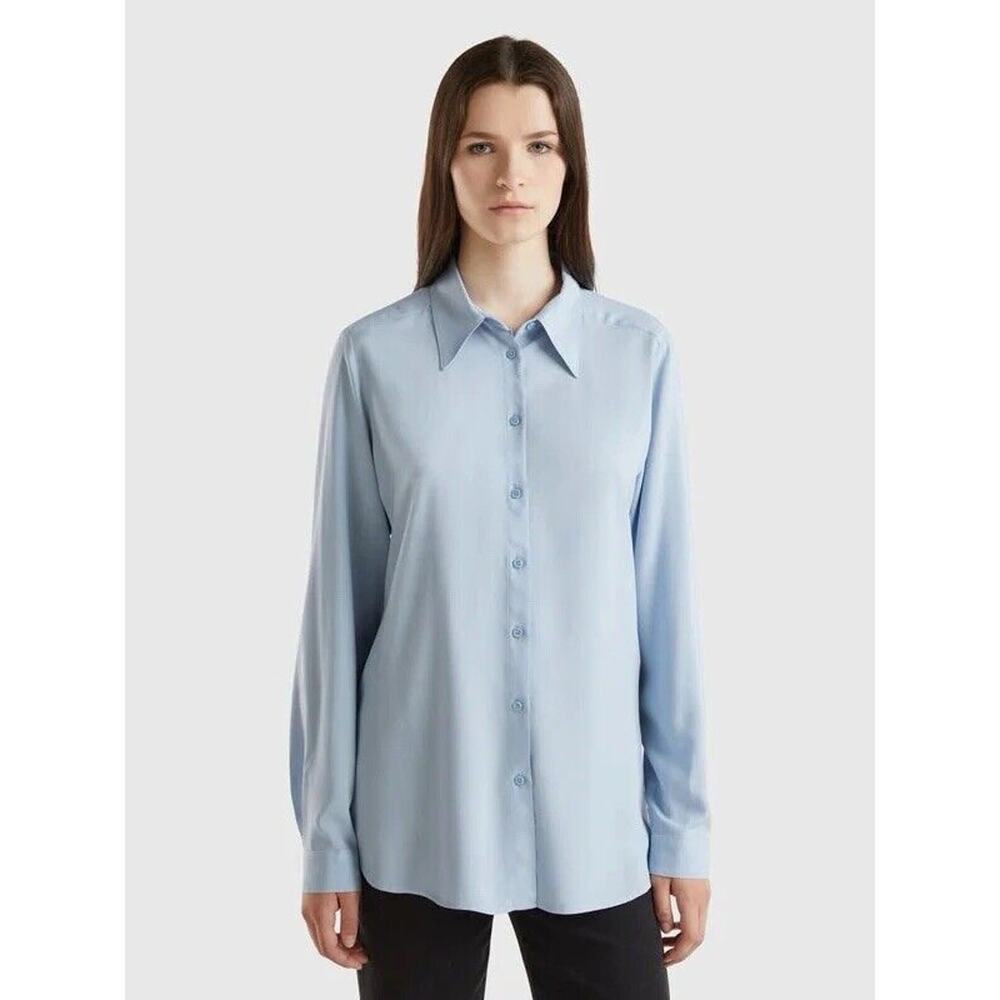 Livrania Casual Light Blue Button Down Long Sleeve Shirt Size‎ XL